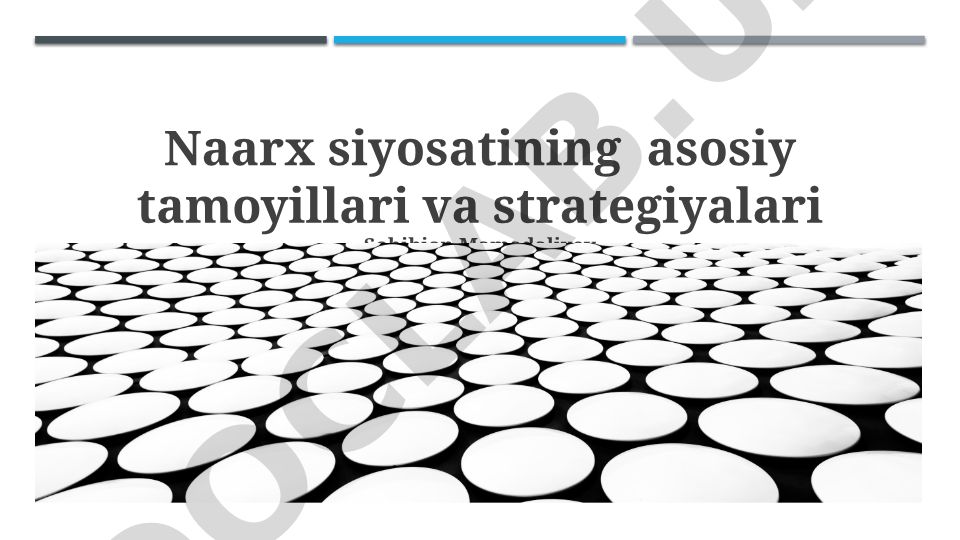 Soliq siyosatining asosiy tamoyillari va strategiyalari