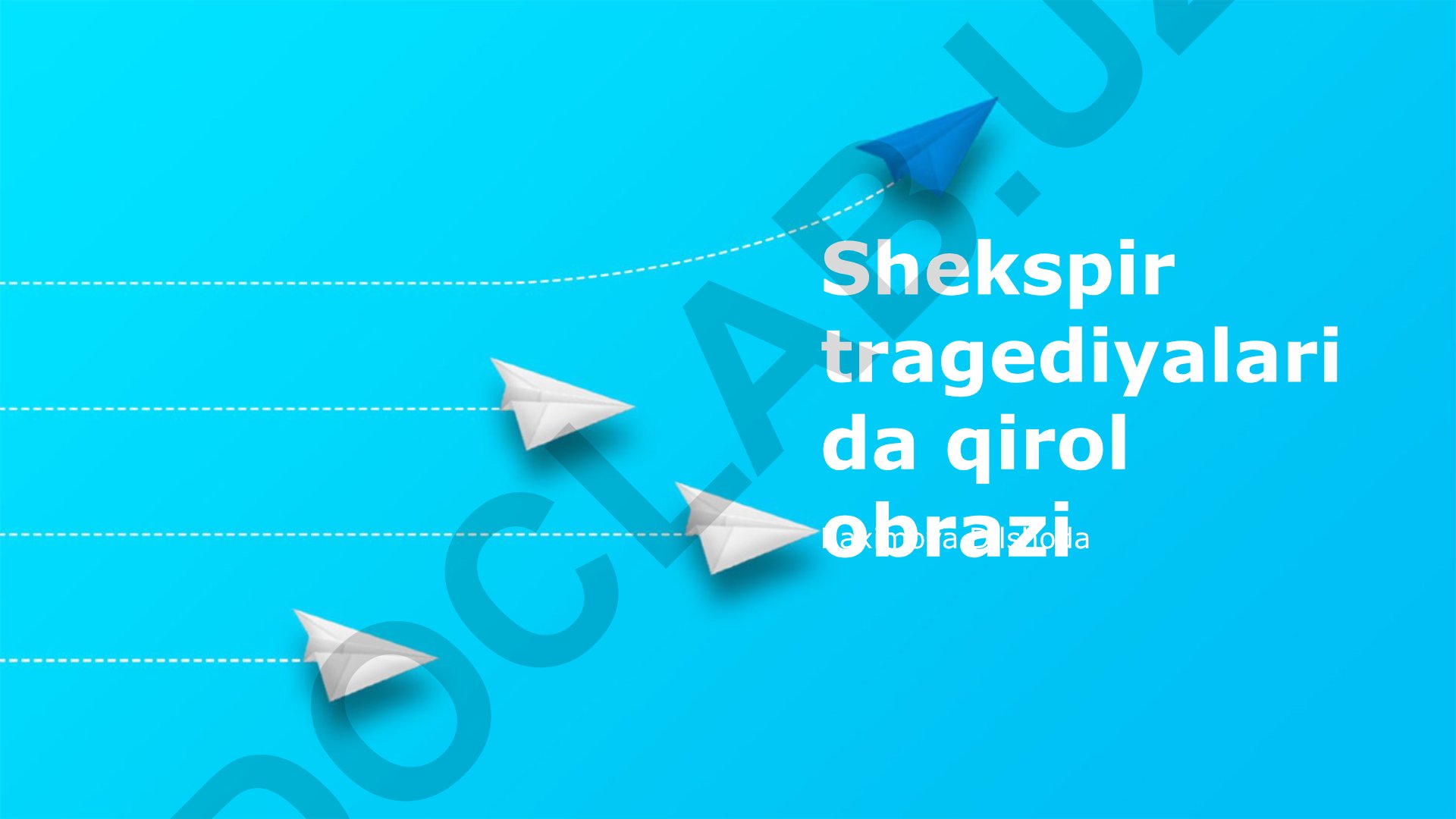 Shekspir tragediyalarida qirol obrazi
