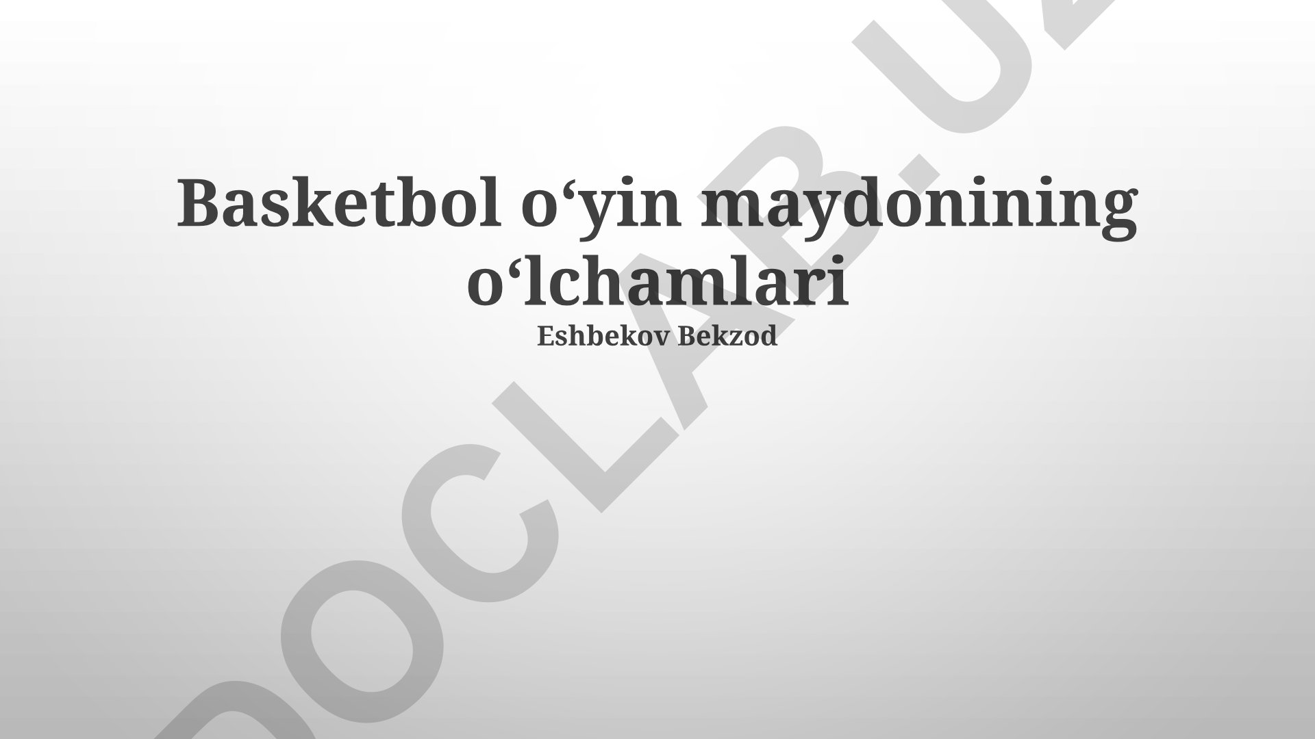 Basketbol maydonchasi o'lchamlari va standartlari