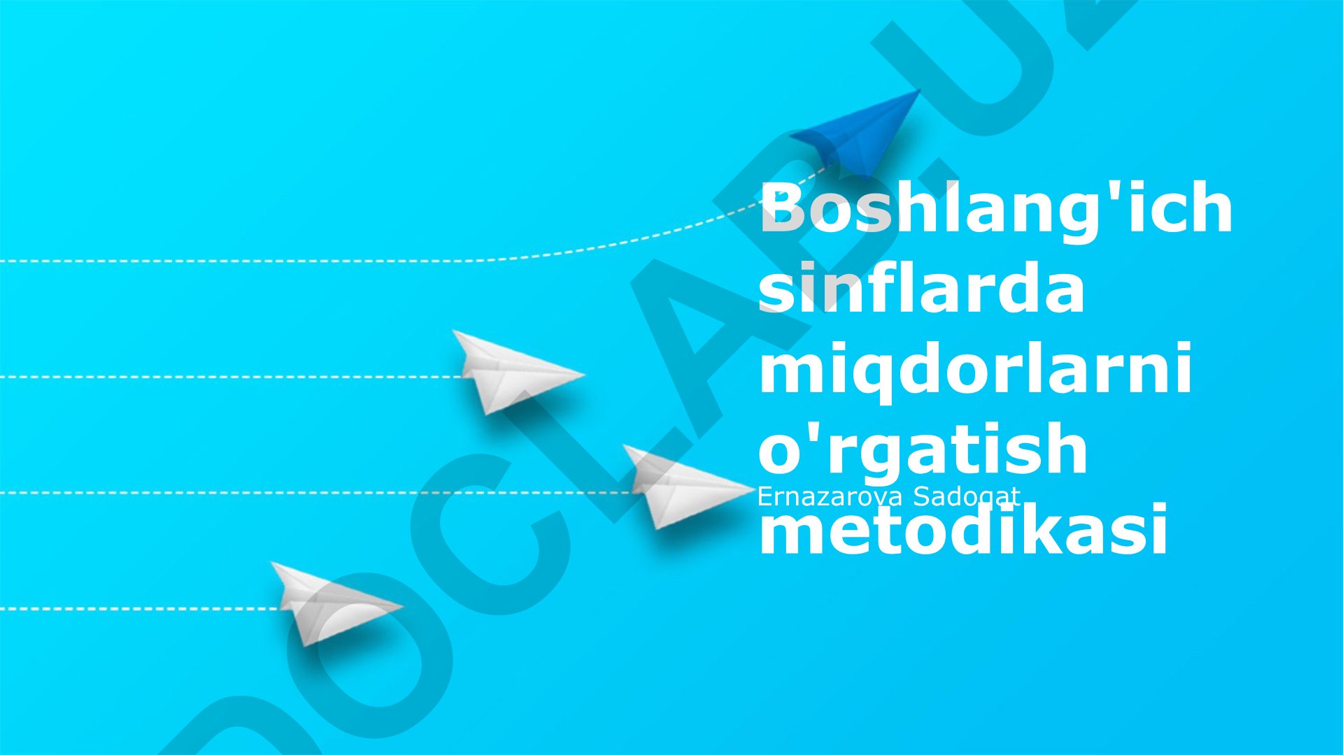 Boshlang'ich sinflarda miqdorlarni o'rgatish metodikasi