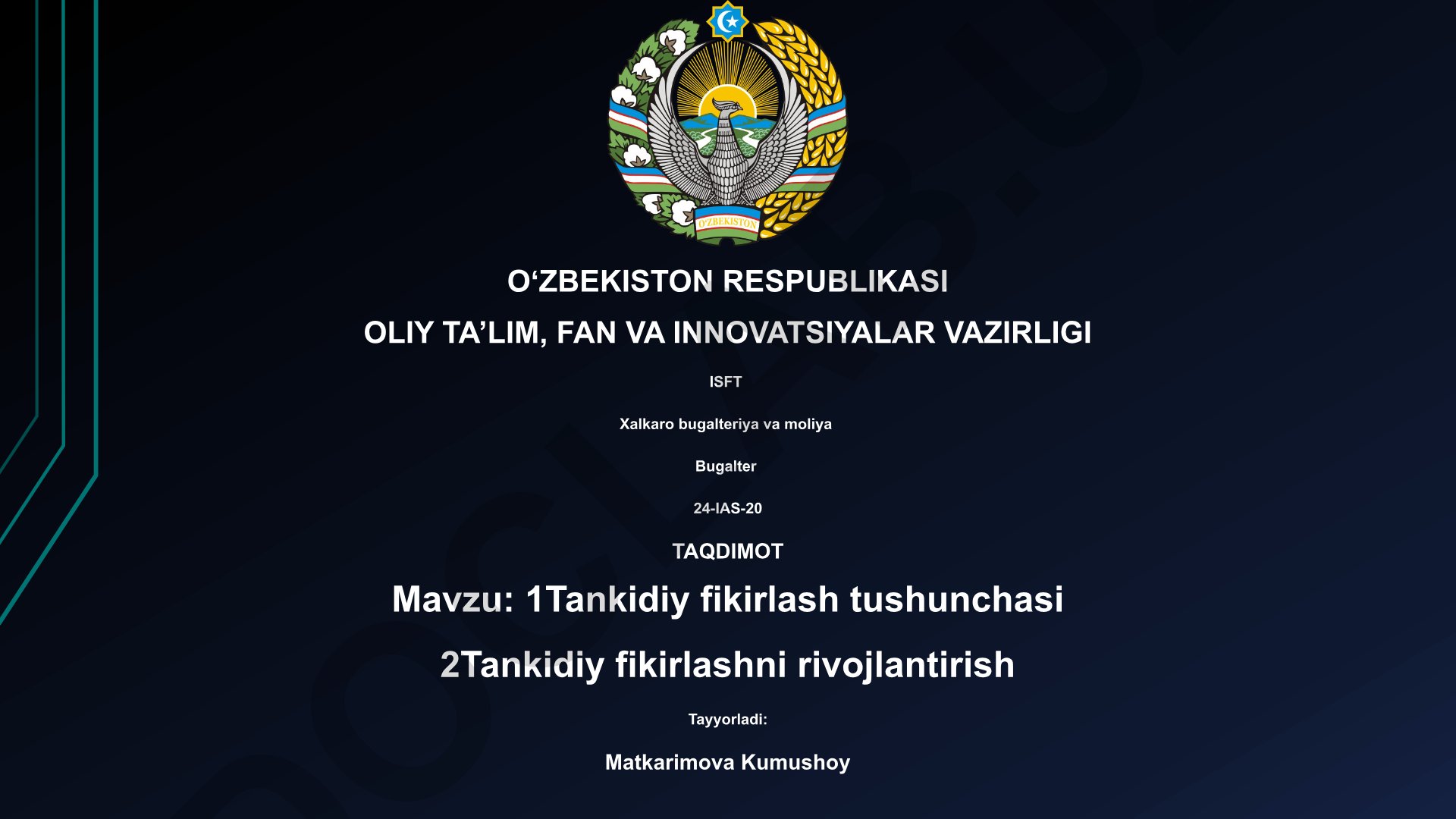 Tanqidiy fikrlash tushunchasi va uni rivojlantirish usullari