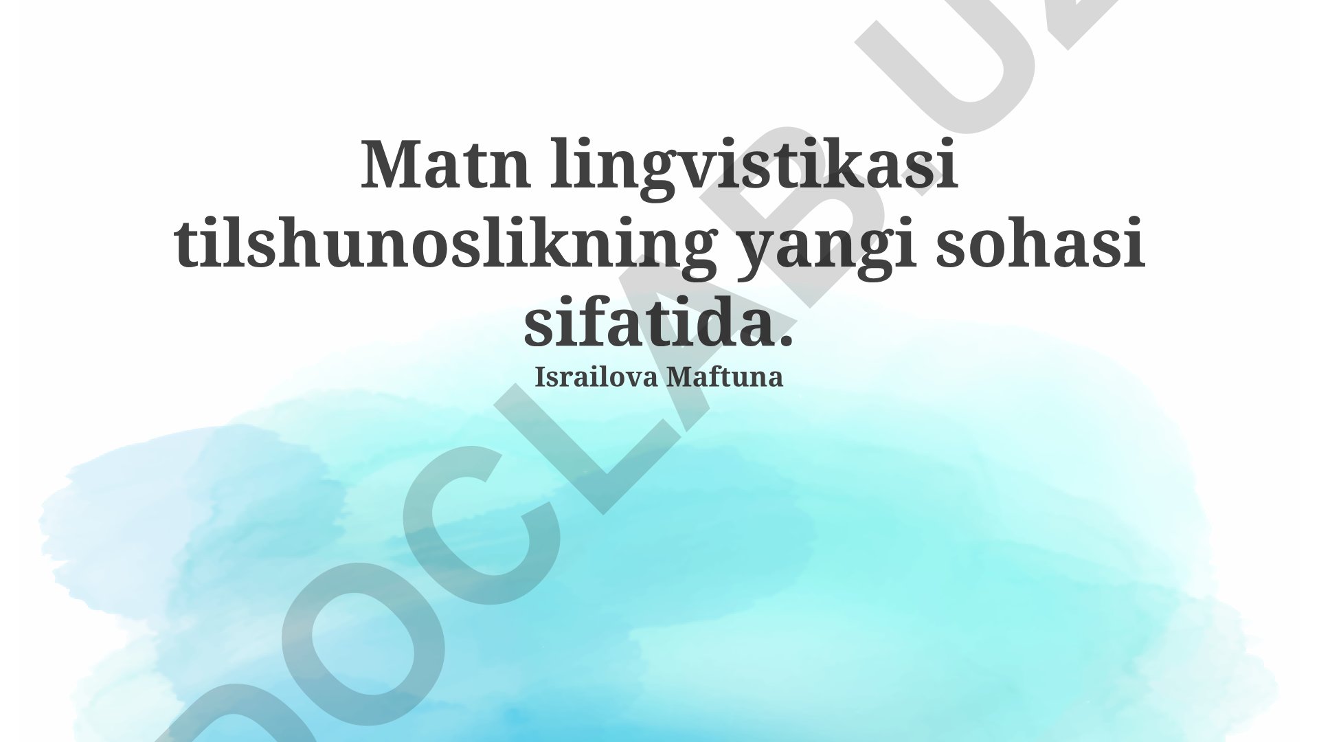 Matn lingvistikasi: paydo boʻlishi, tushunchalari va zamonaviy tadqiqot yoʻnalishlari