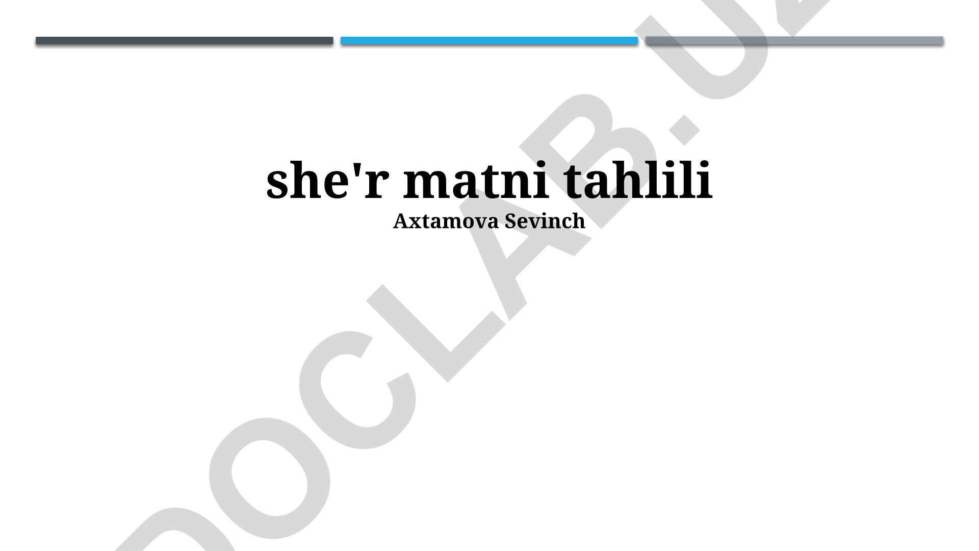 She'r matni tahlili: badiiy ifodalanish vositalari va tarkibiy unsurlar