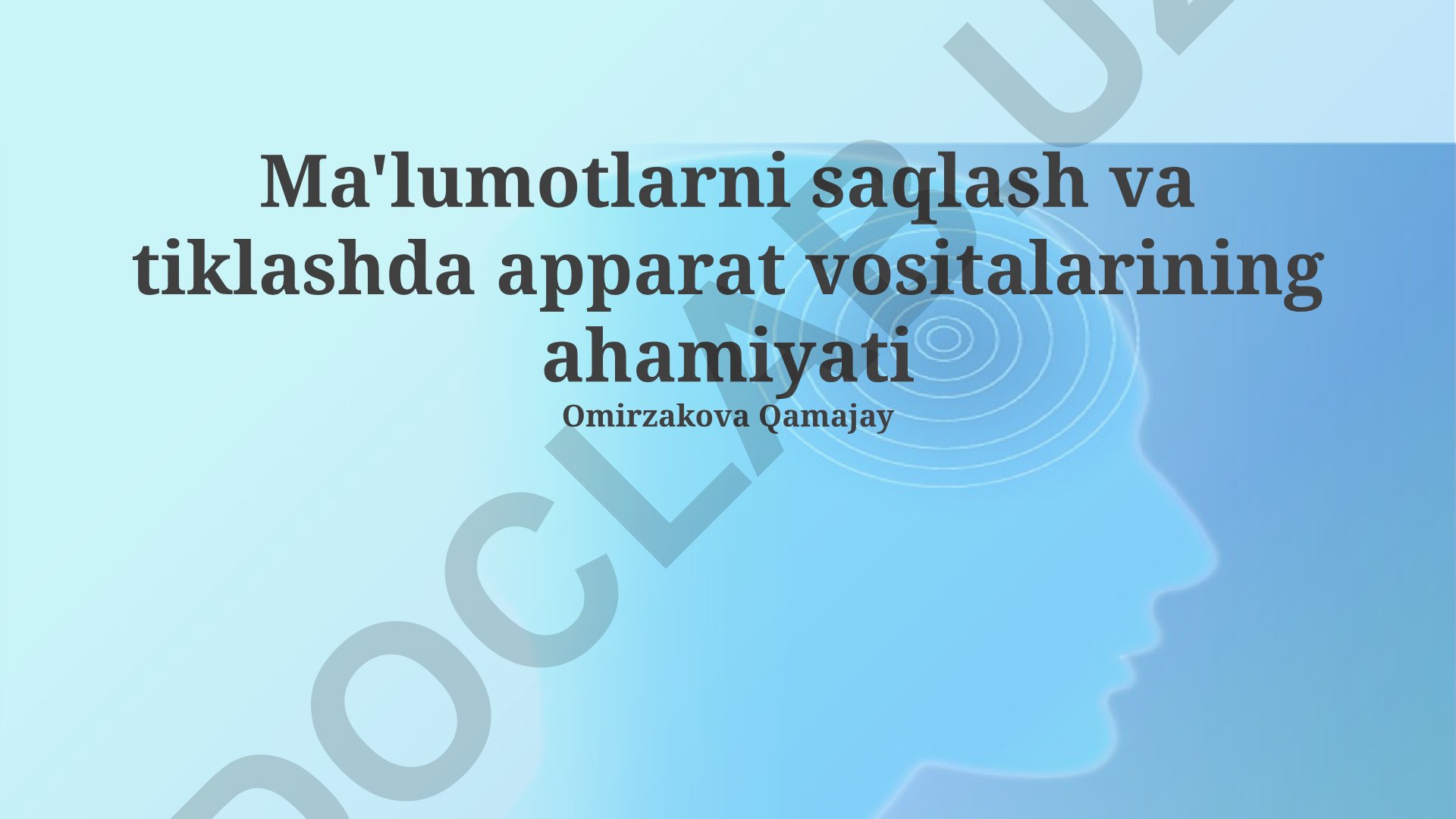 Ma'lumotlarni saqlash va tiklashda apparat vositalarining ahamiyati