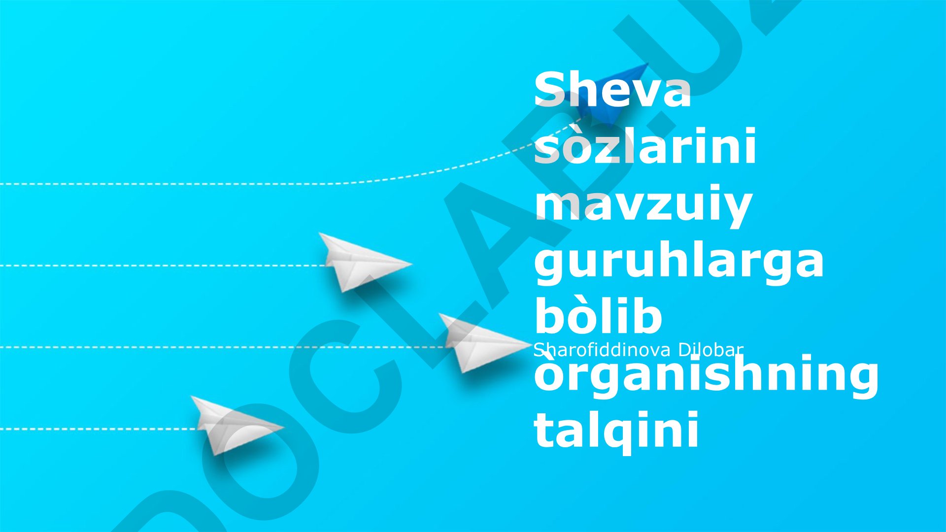 Sheva so'zlarini mavzuiy guruhlarga bo'lib o'rganishning talqini