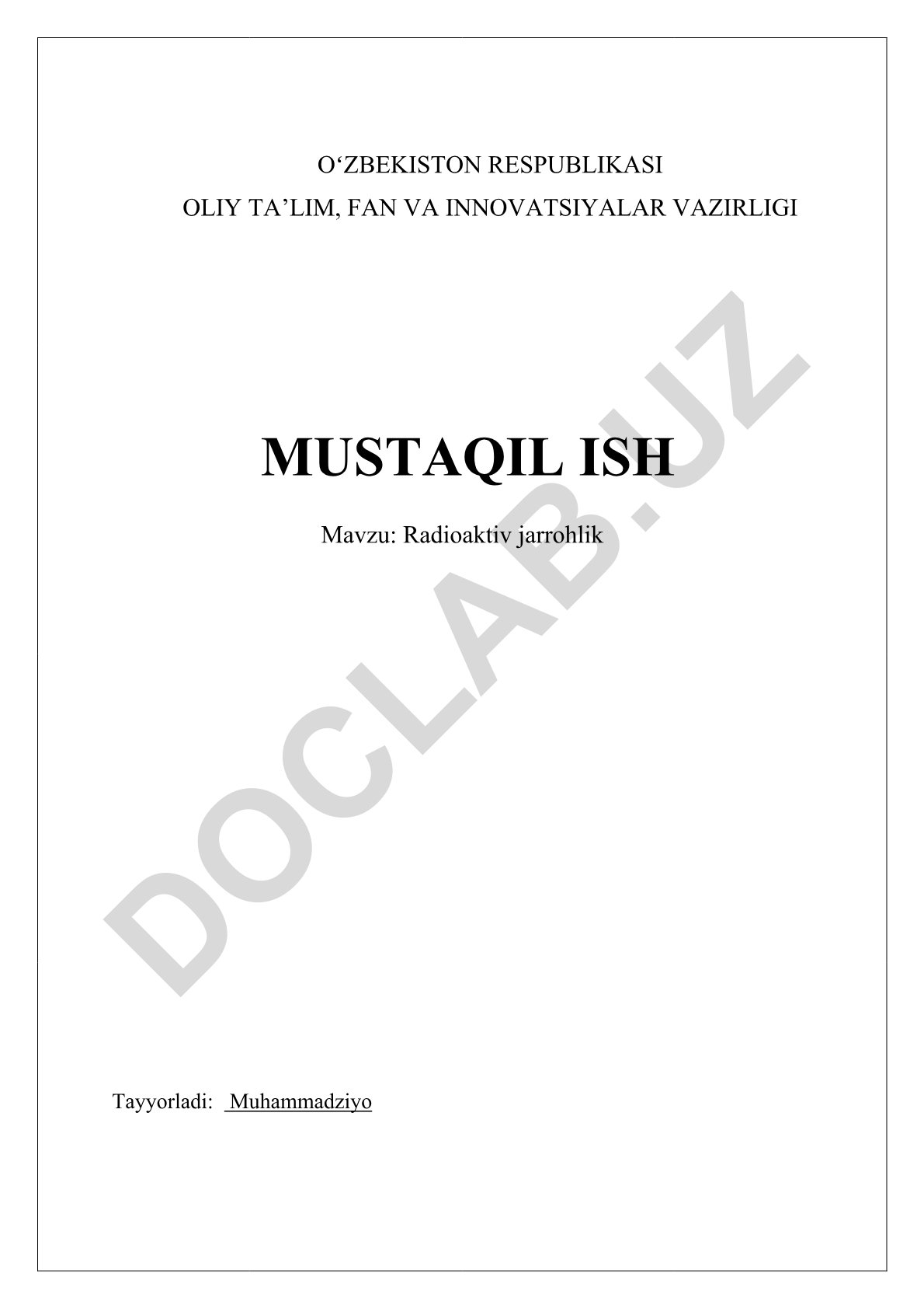 Radioaktiv jarrohlik