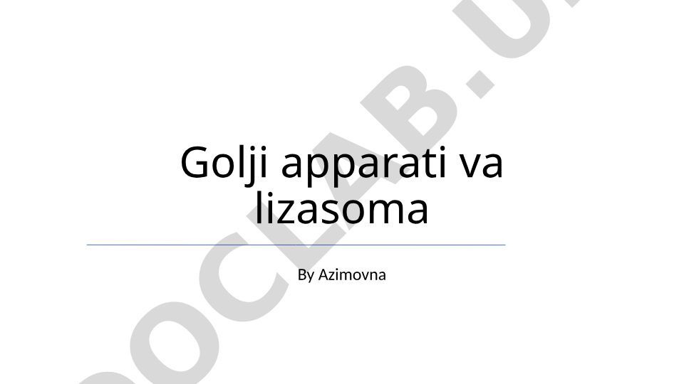Golji apparati va lizasoma tuzilishi, funktsiyalari va o'zaro ta'siri