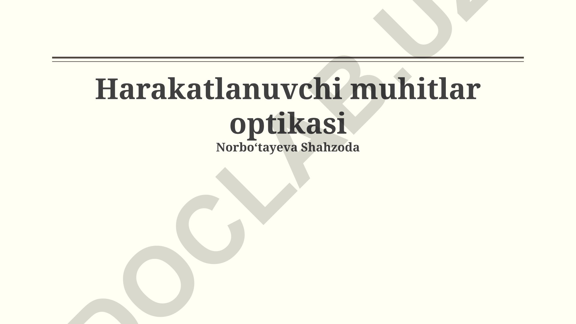 Harakatlanuvchi muhitlar optikasi va relyativistik effektlar
