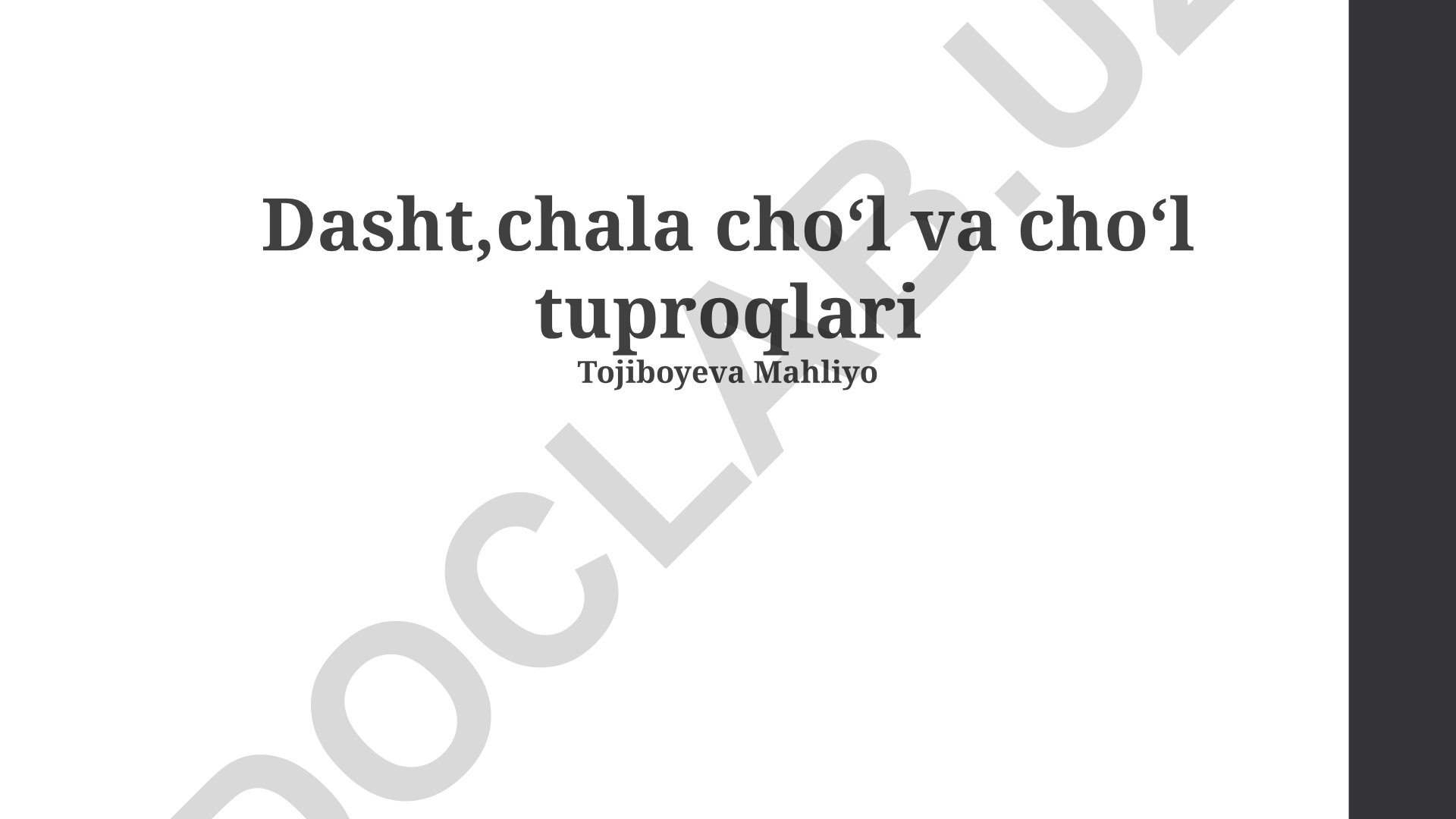 Choʻl, chala choʻl va choʻl tuproqlari