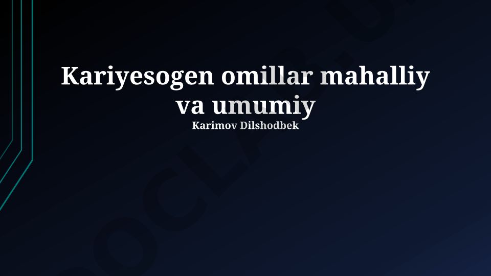 Kariyesogen omillar: mahalliy va umumiy