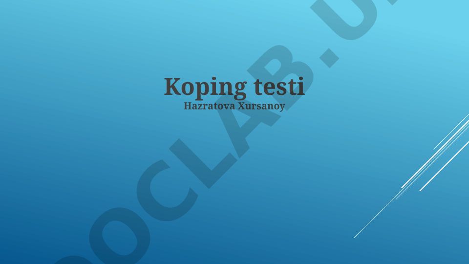 Coping Test: stressni boshqarish testlari turlari va natijalarini talqin qilish