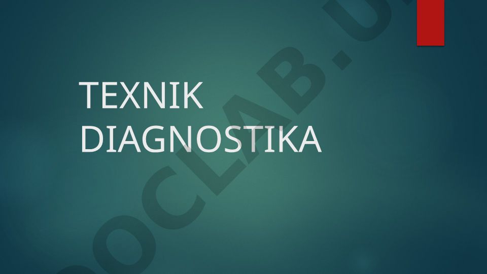 Texnik diagnostika asoslari va transport vositalari holati