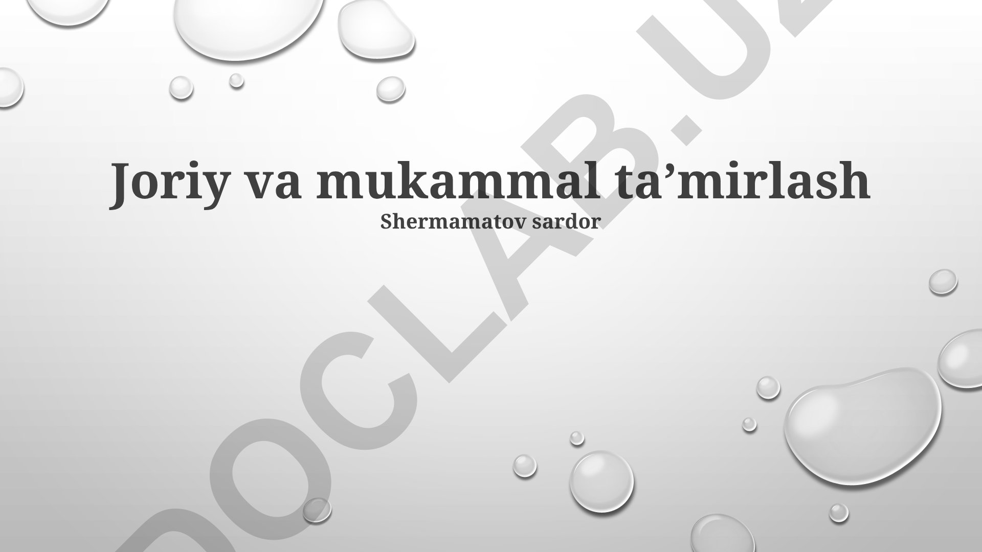 Joriy va kapital ta'mirlash: ta'riflar, farqlar va moliyalashtirish