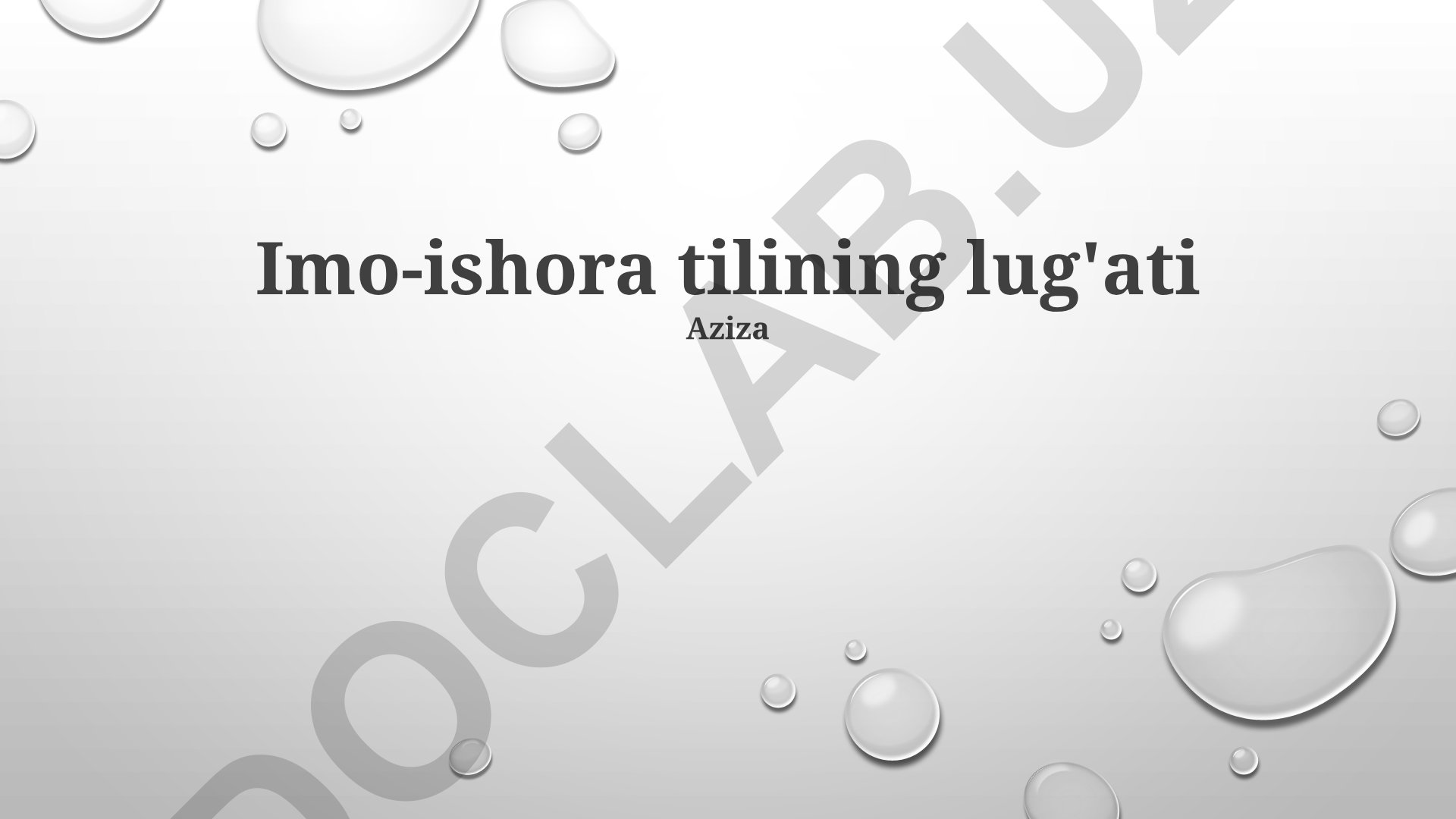 Imo-Ishora tilining lug'ati va morfologik tuzilishi