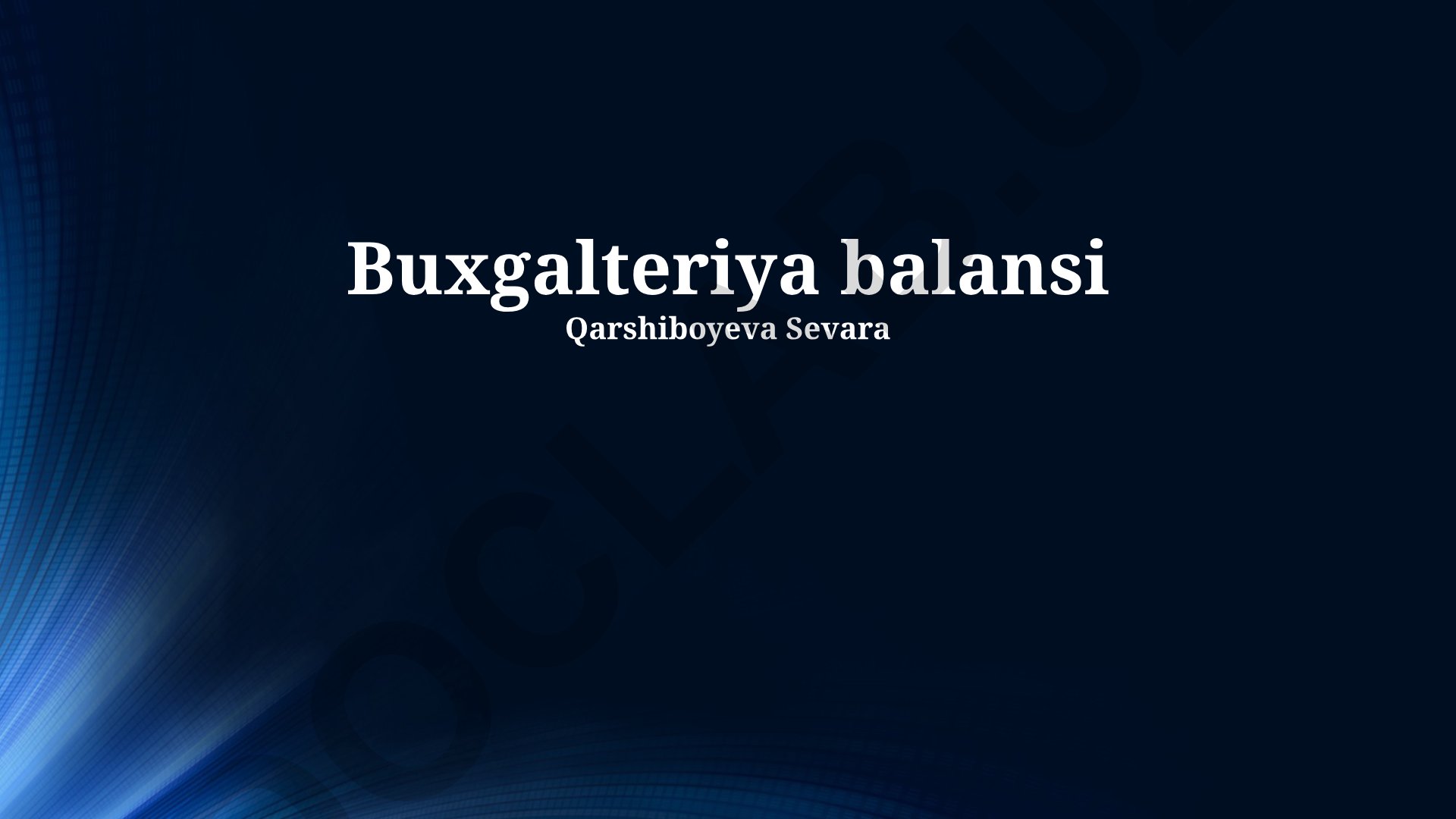 Buxgalteriya balansi tahlili va talqini