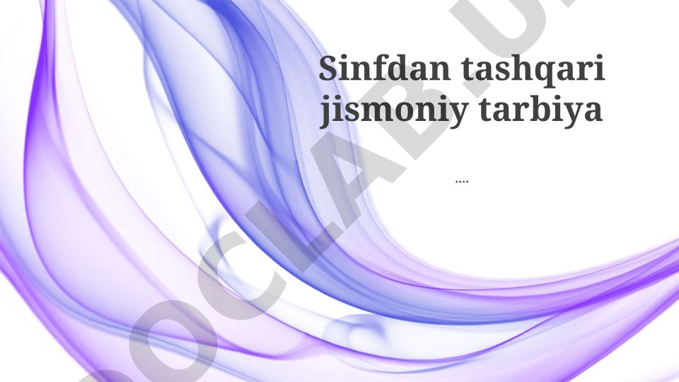 Sinfdan tashqari jismoniy tarbiya va fitness