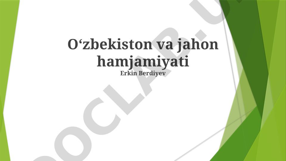 O'zbekistonning xalqaro hamkorlik va mintaqaviy xavfsizlikdagi roli