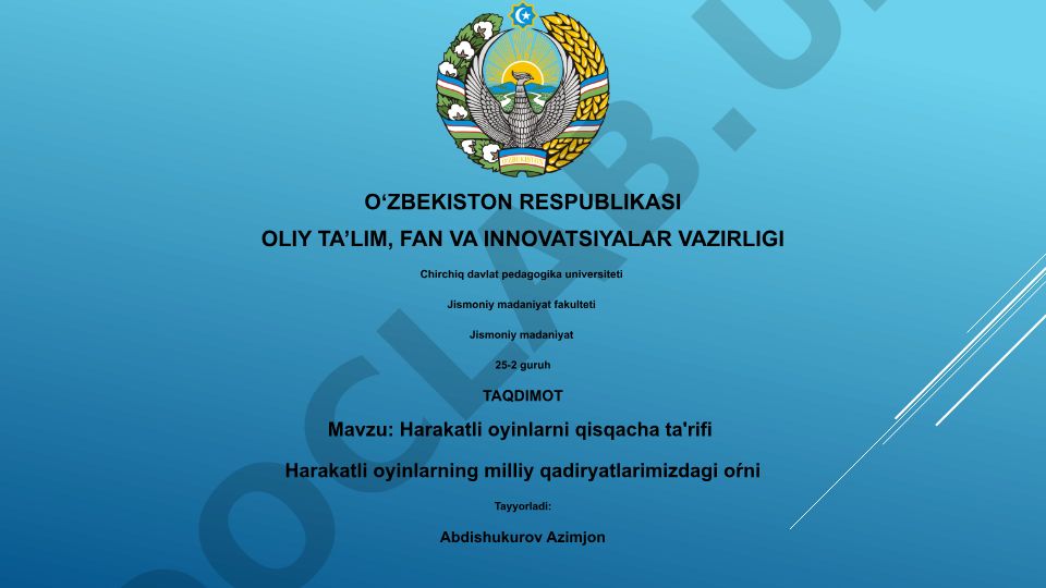 Harakatli oyinlarni qisqacha ta'rifi va milliy qadriyatlarimizdagi o'rni