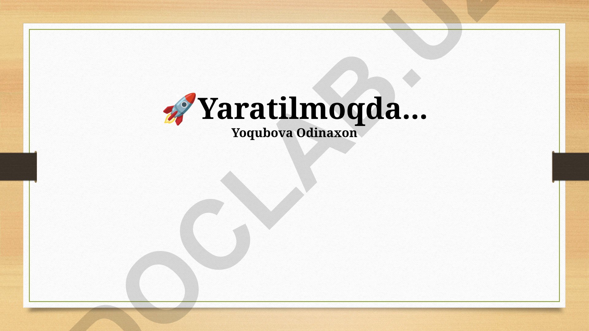 Maktabgacha ta'lim muassasasida rivojlantiruvchi muhitni tashkil etish