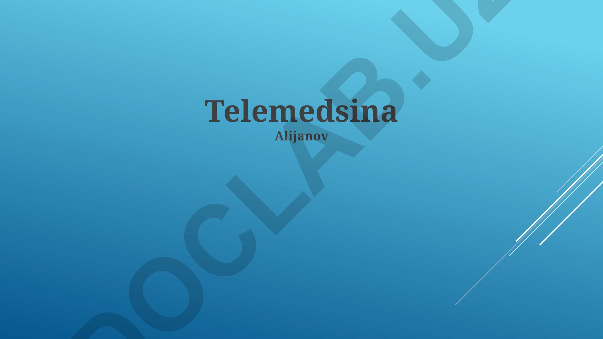 Teletibbiyot texnologiyalari va kelajagi