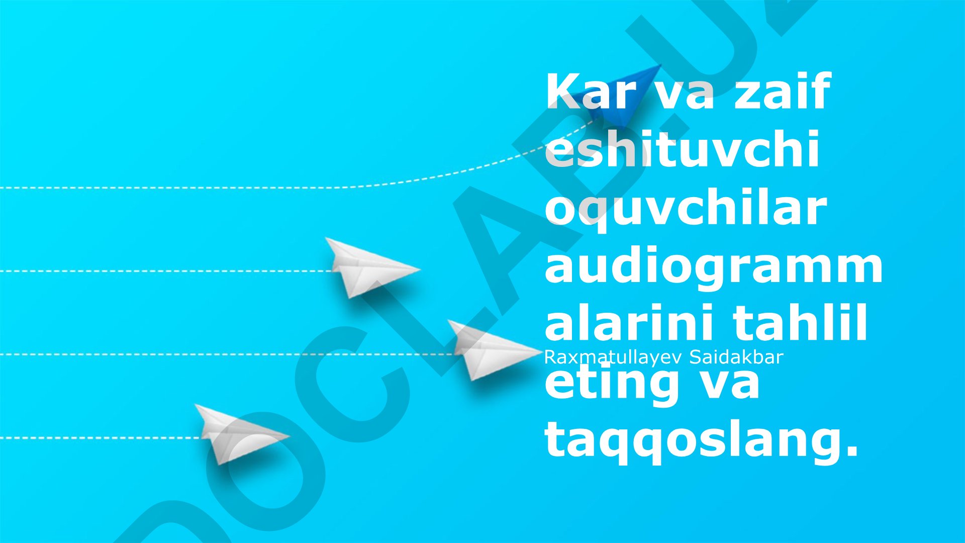Kar va zaif eshituvchi o'quvchilar audiogrammalarini tahlil etish va taqqoslash