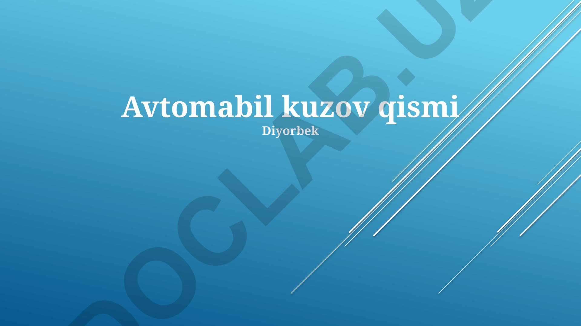 Avtomobil kuzov qismlari ishlab chiqarish jarayoni va materiallari
