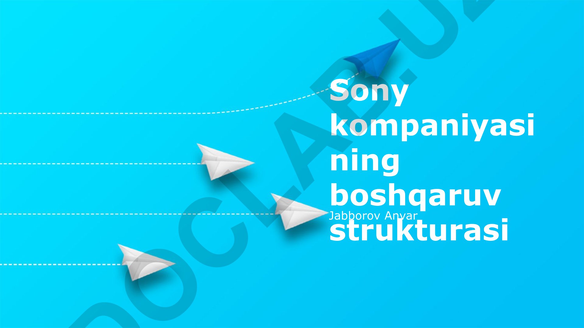 Sony kompaniyasining boshqaruv strukturasi