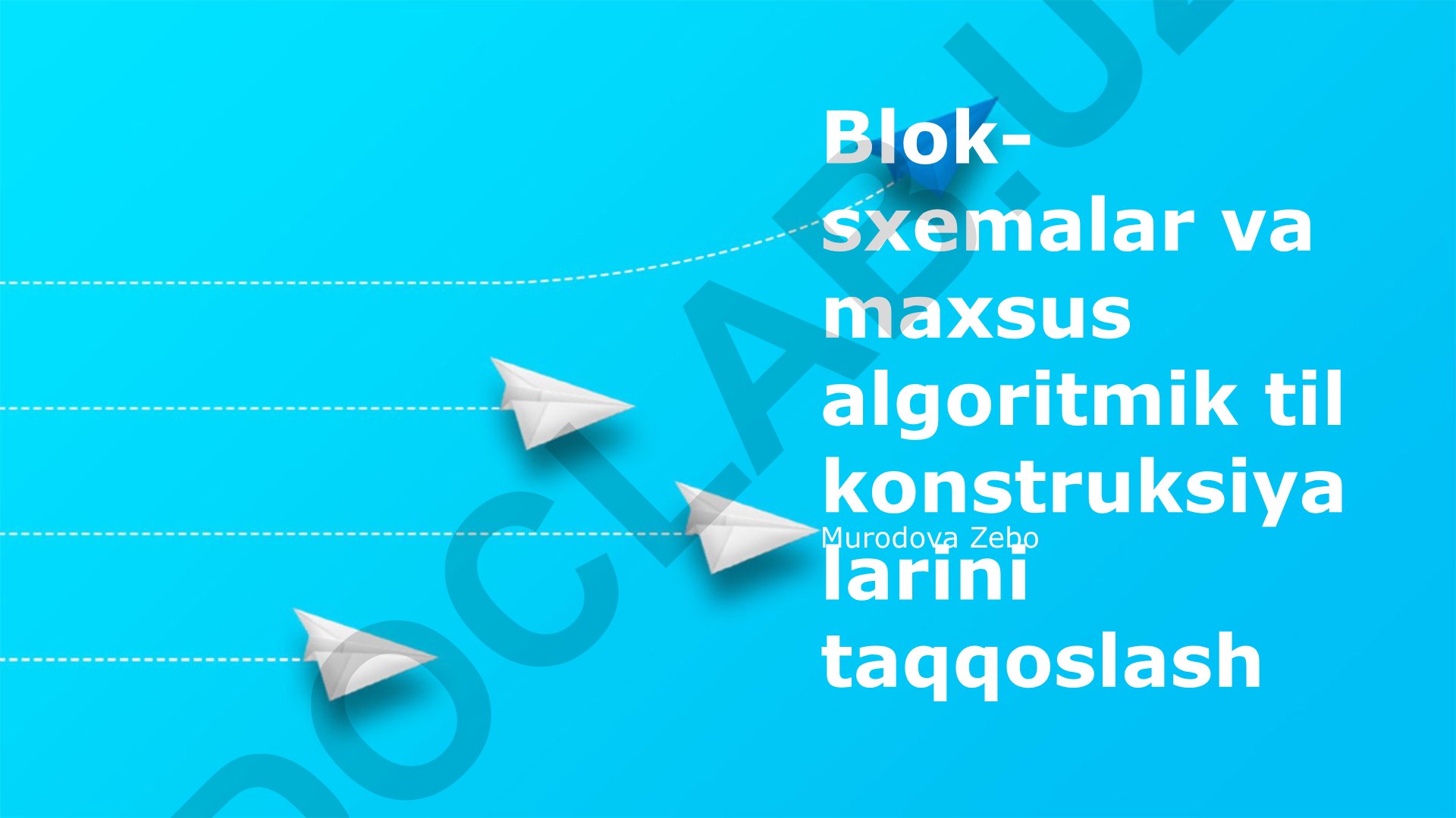 Blok-sxemalar va maxsus algoritmik til konstruksiyalarini taqqoslash