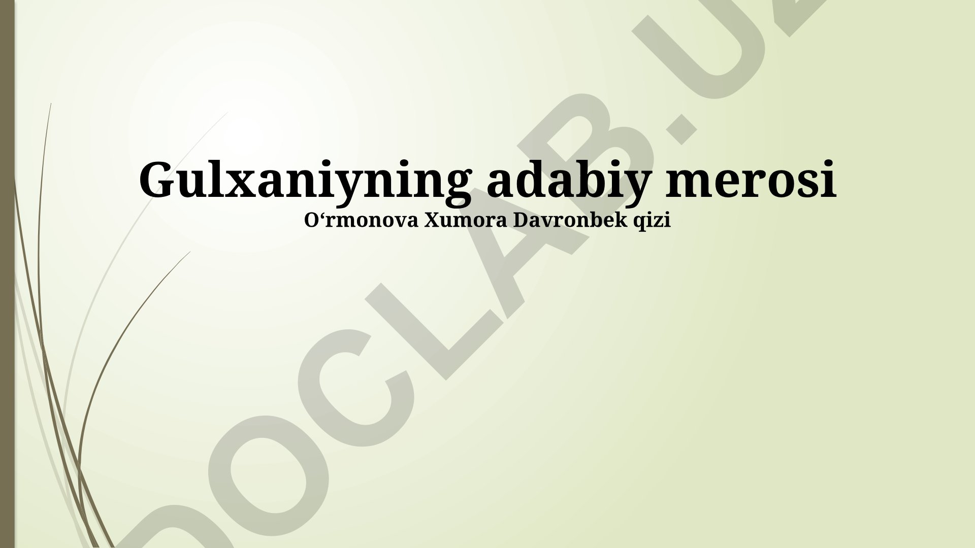 Gulxaniyning adabiy merosi va she'riyatida badiiy vositalar