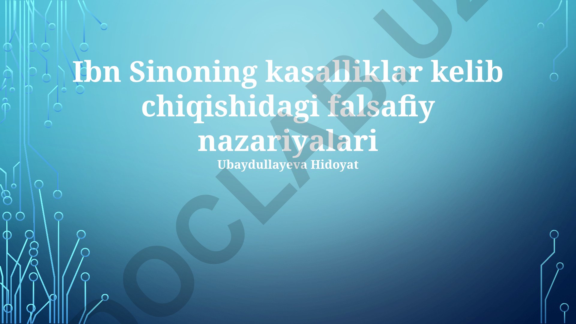 Ibn Sinoning kasalliklar kelib chiqishidagi falsafiy nazariyalari