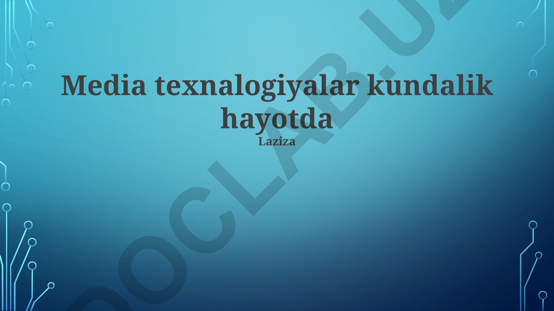 Media texnologiyalarining kundalik hayot va jamiyatga ta'siri