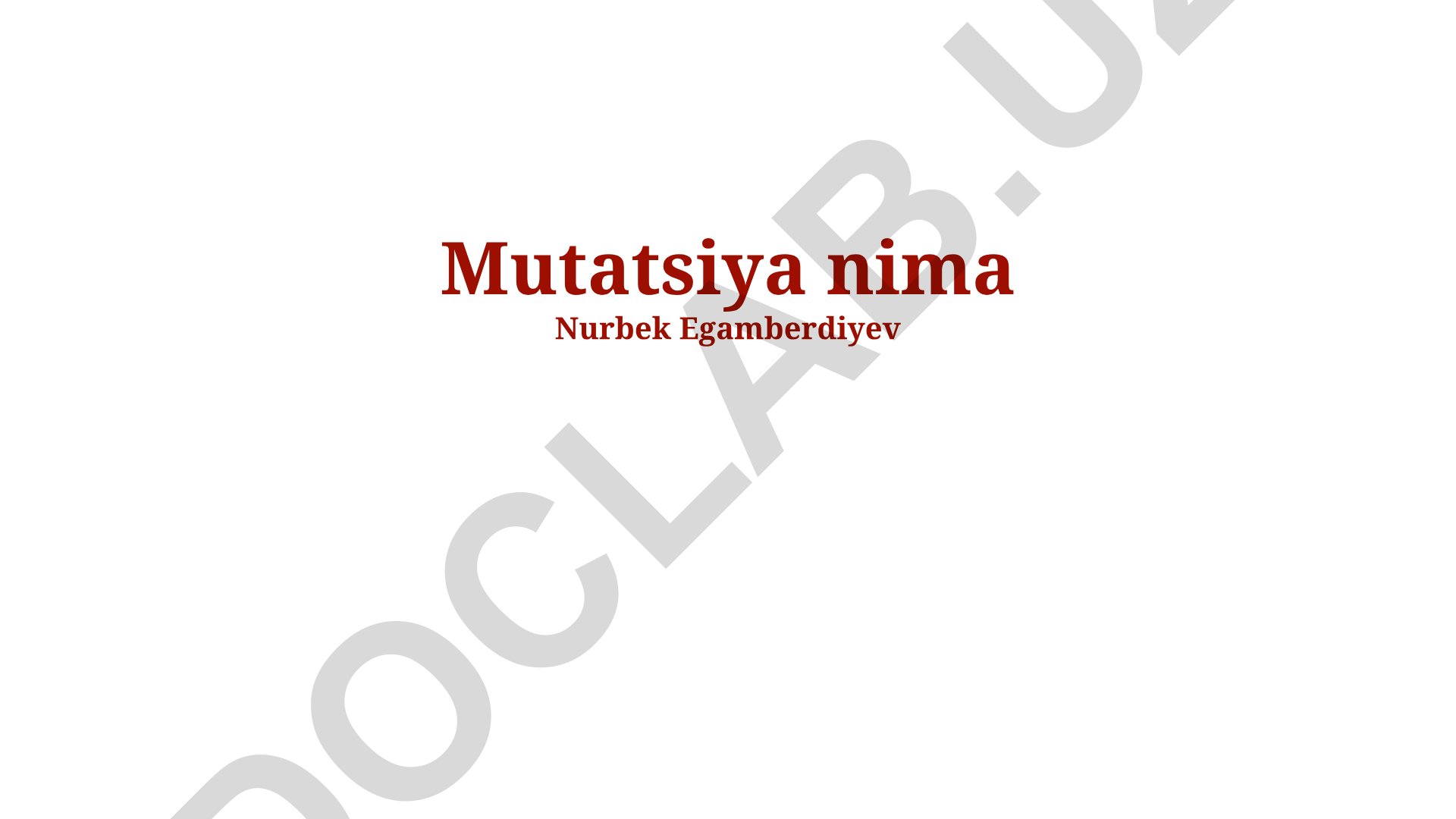 Mutatsiyalar: turlari, oqibatlari va DNK replikatsiyasi