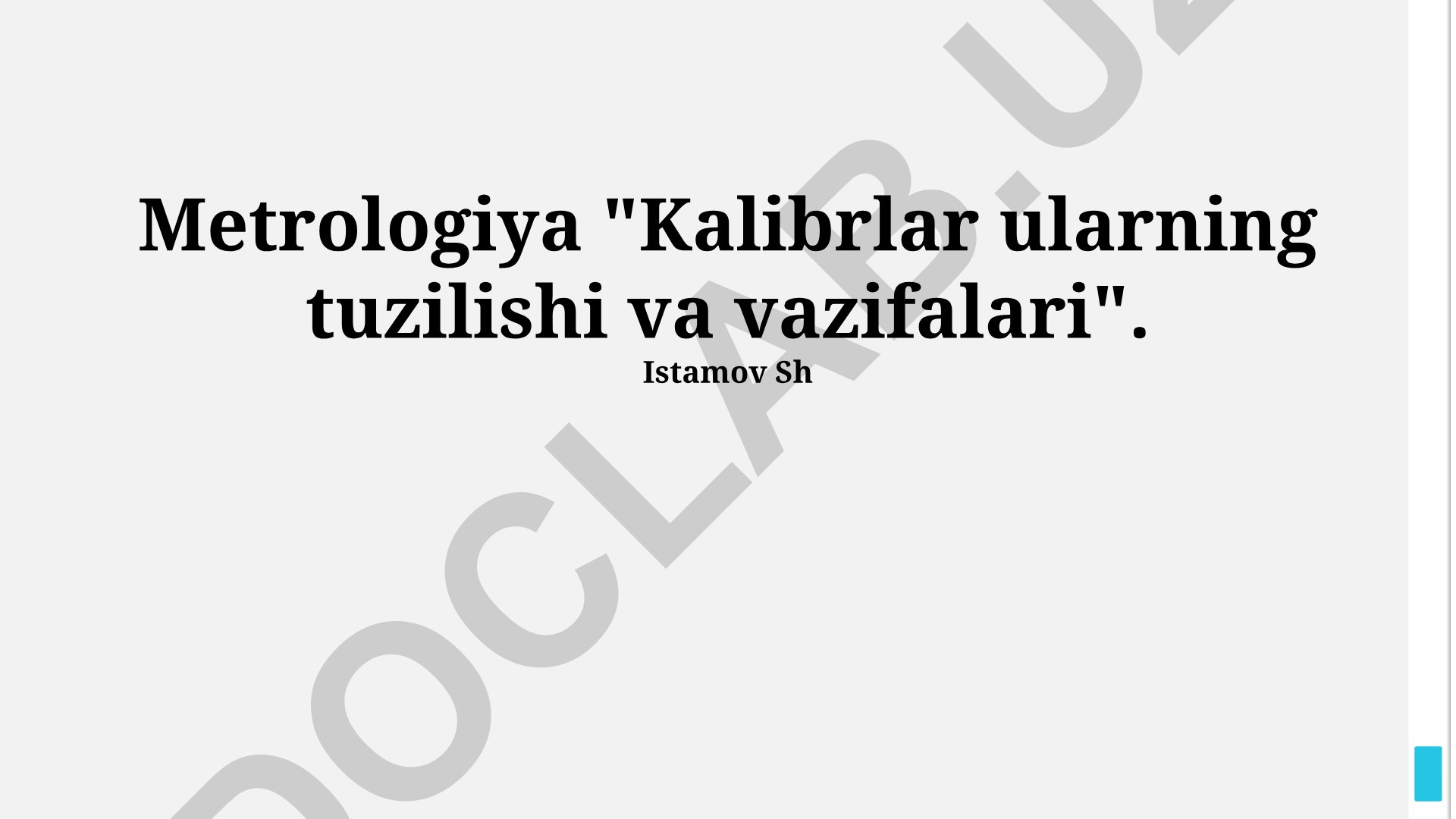 Kalibrlar ularning tuzilishi va vazifalari