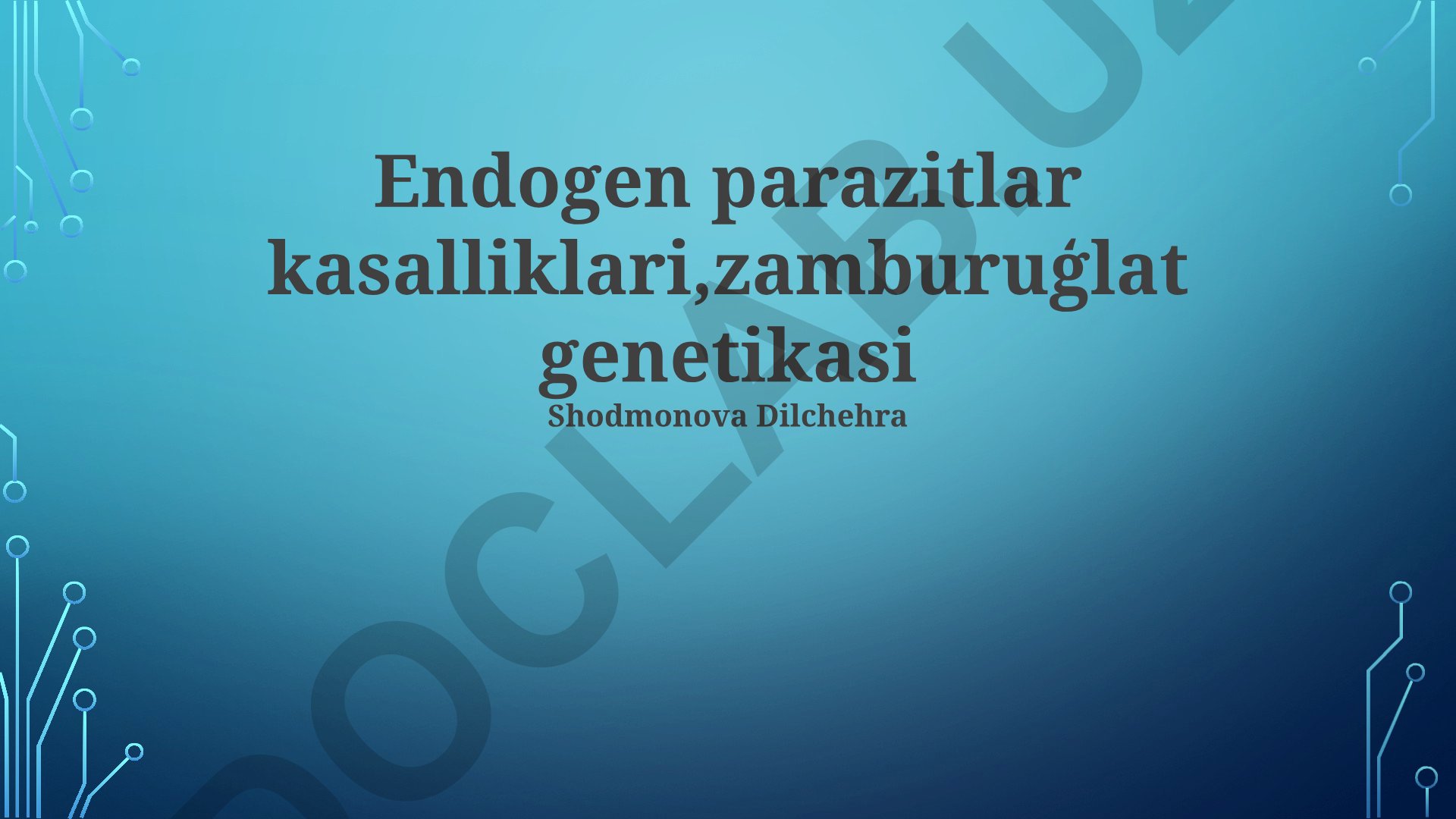Endogen parazitlar kasalliklari va zamburug'lar genetikasi