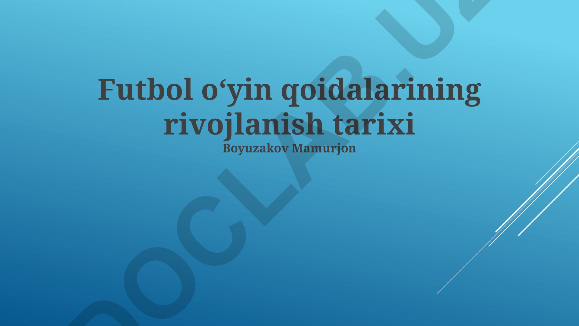 Futbol qoidalarining rivojlanish tarixi