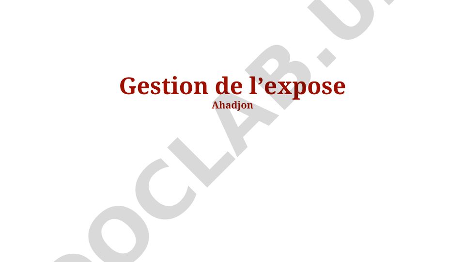 Gestion de l'exposition aux risques de sécurité informatique