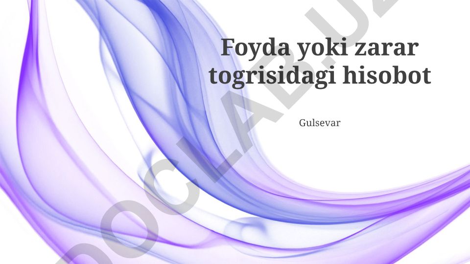 Foyda va zarar hisobi tahlili va muammolarni echish
