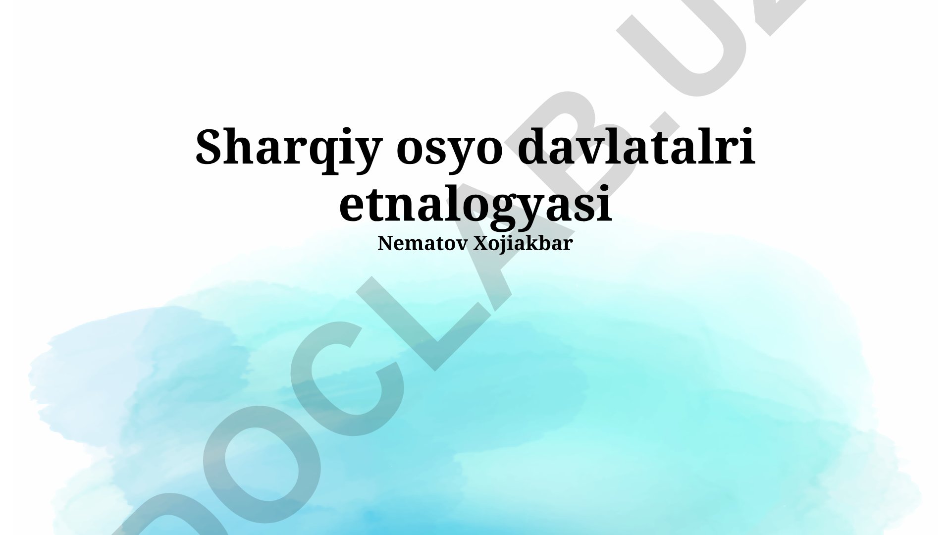 Sharqiy Osiyo Davlatlaridagi Etnik Munosabatlar