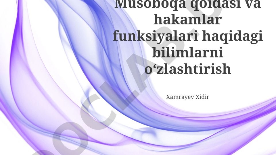 Musoboqa qoidalari va hakamlik funksiyalari