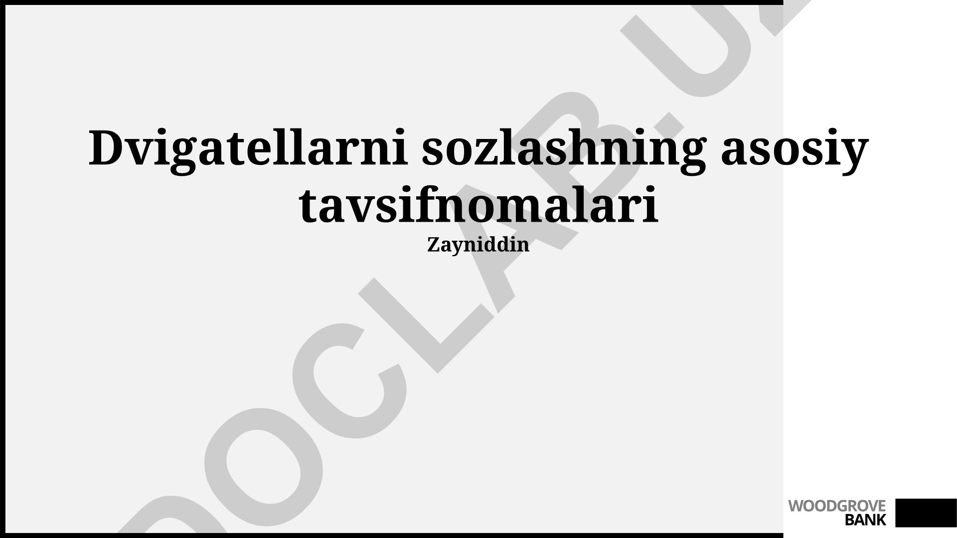 Dvigatellarni sozlashning asosiy xususiyatlari va usullari