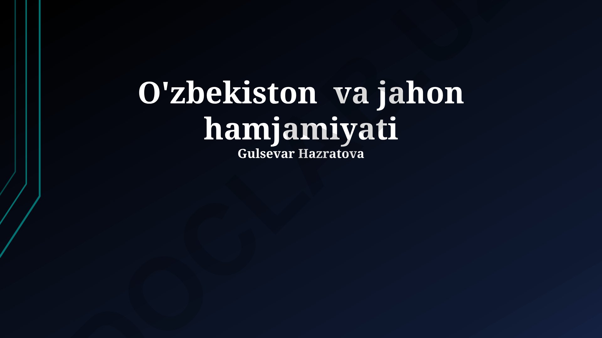 O'zbekistonning jahon hamjamiyatidagi o'rni va global muammolarga hissasi