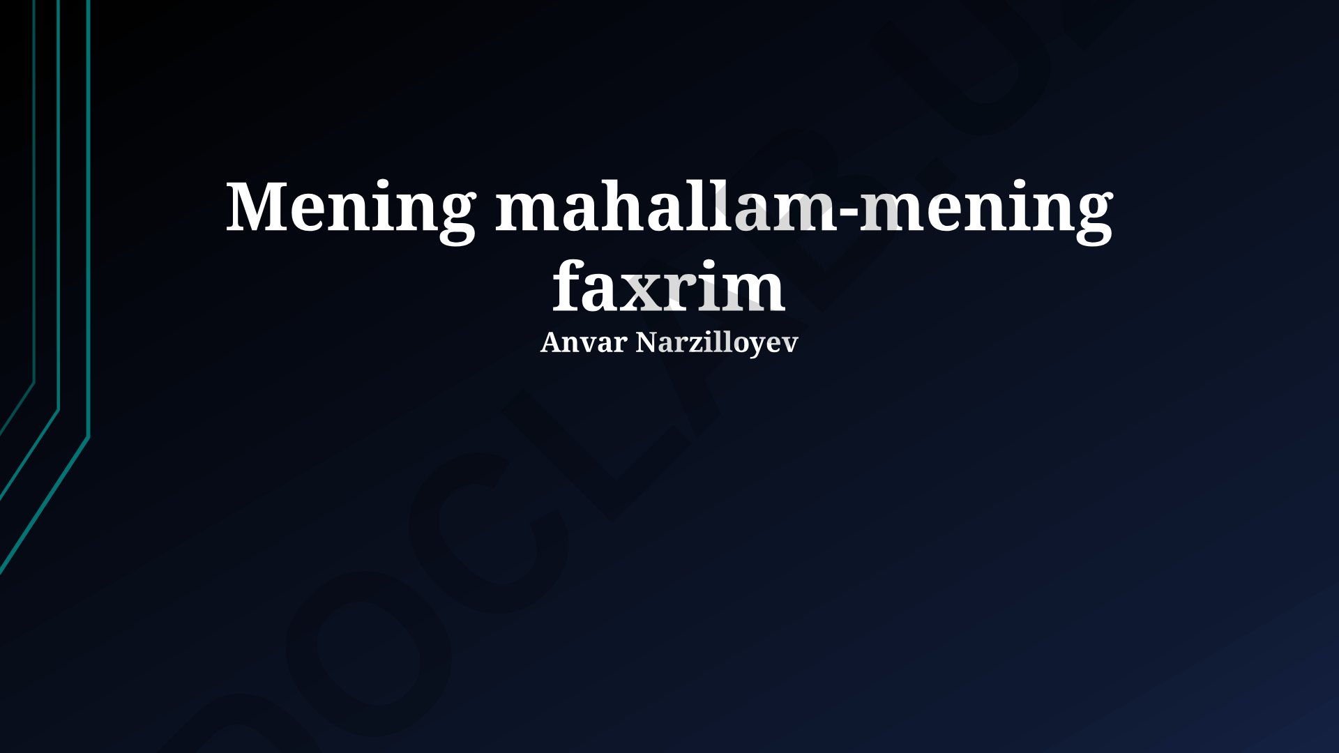 Mahalla kelajagi, tarixi va madaniyati