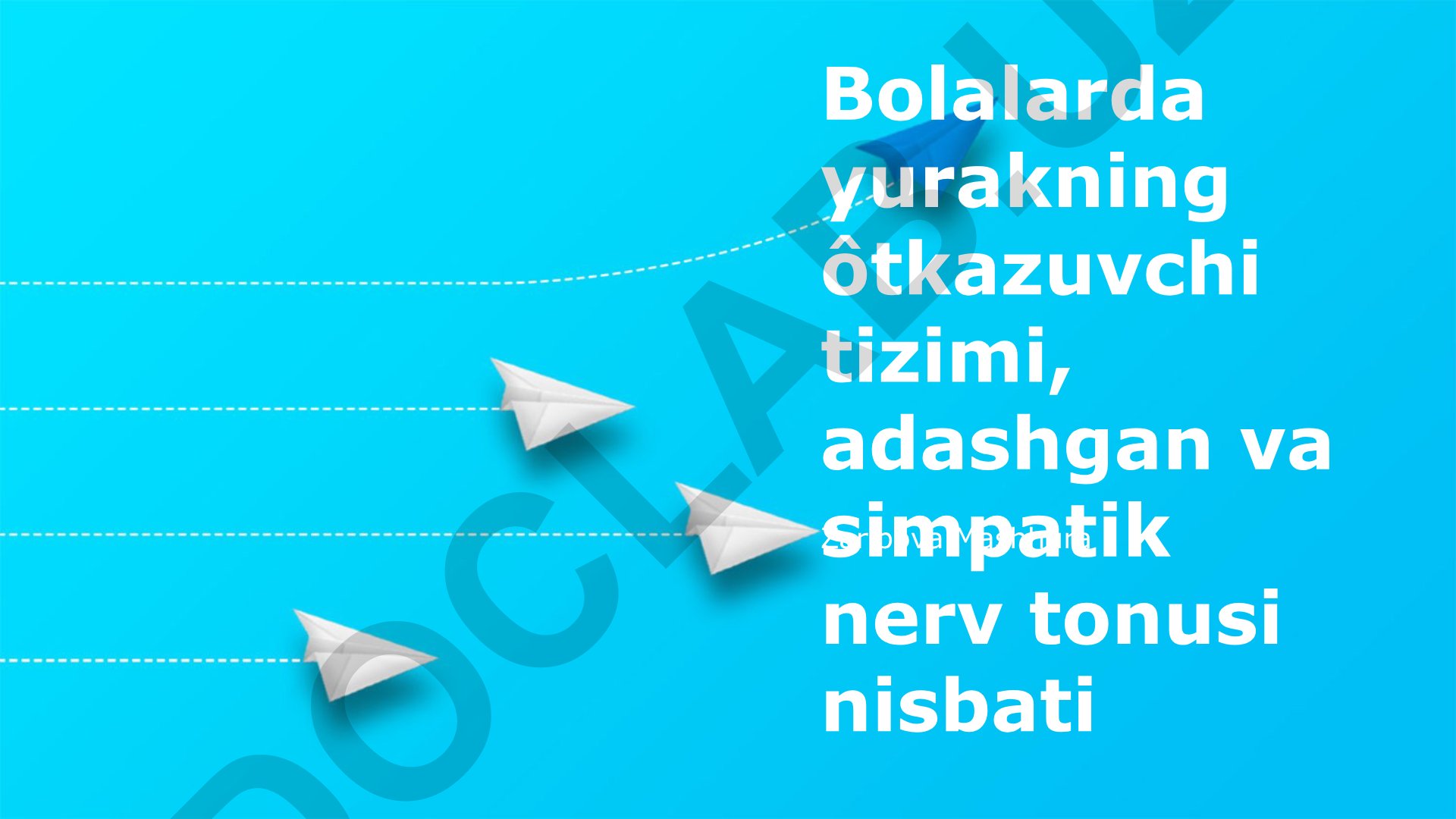 Bolalarda yurak o'tkazuvchanlik tizimi va nerv tonusi nisbati