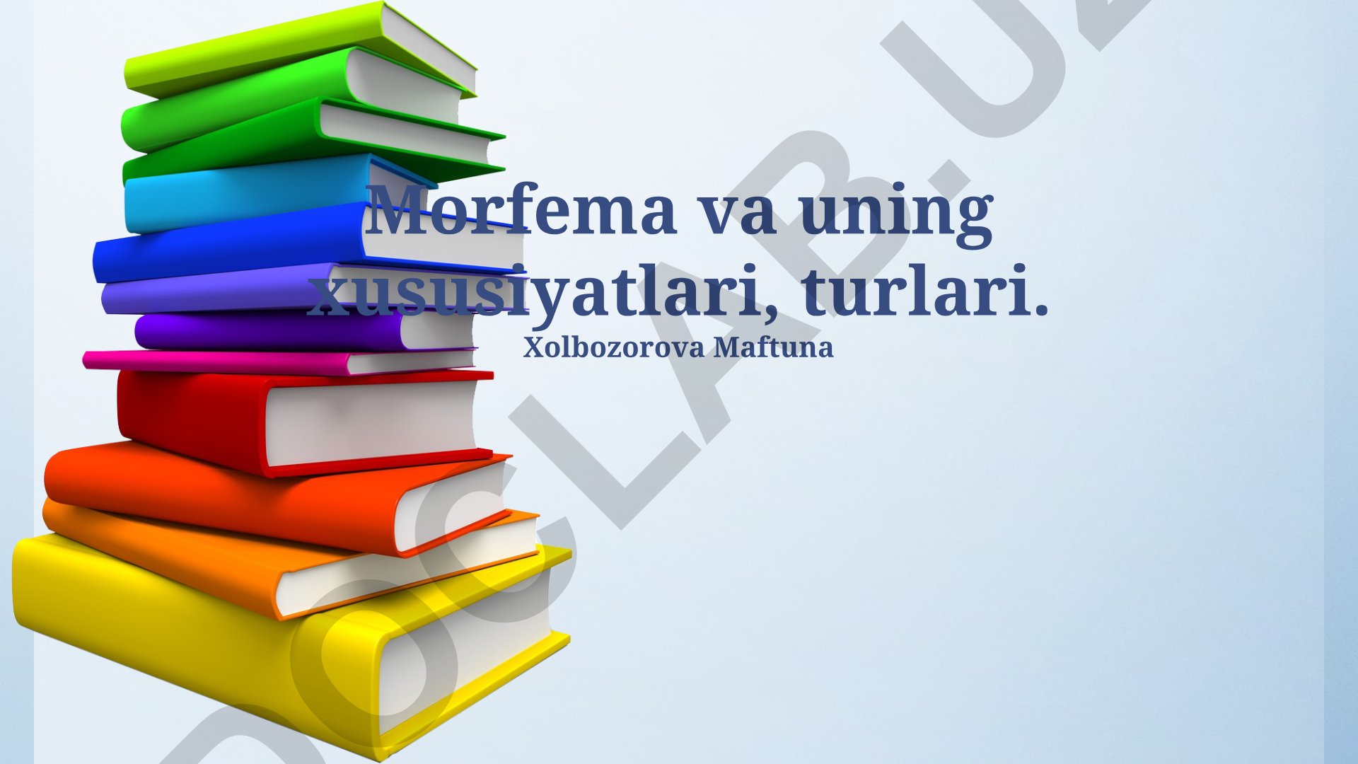 Morfema va uning xususiyatlari, turlari