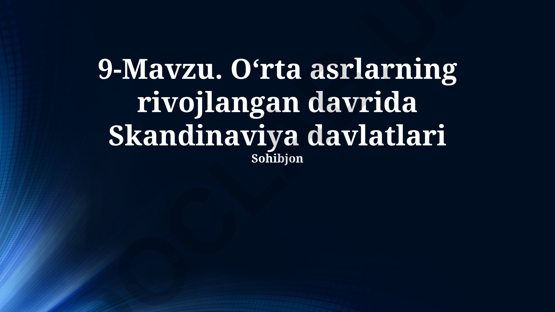 Yuqori Oʻrta Asrlarda Skandinaviya Davlatlarining Siyosiy Tuzulimi, Iqtisodiyoti va Madaniyati