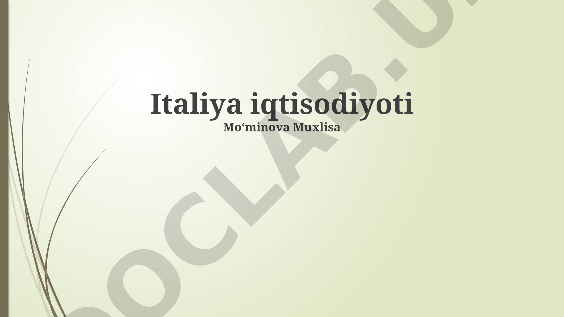 Italiya iqtisodiyoti