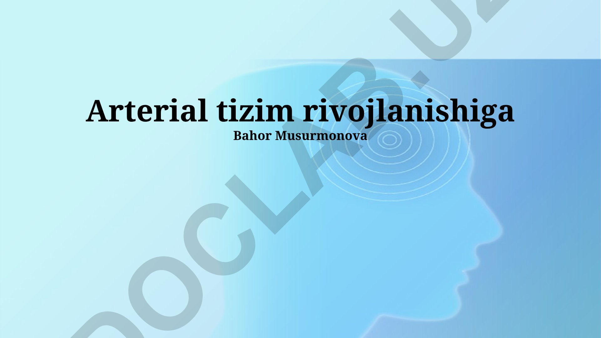 Arterial tizim rivojlanishi
