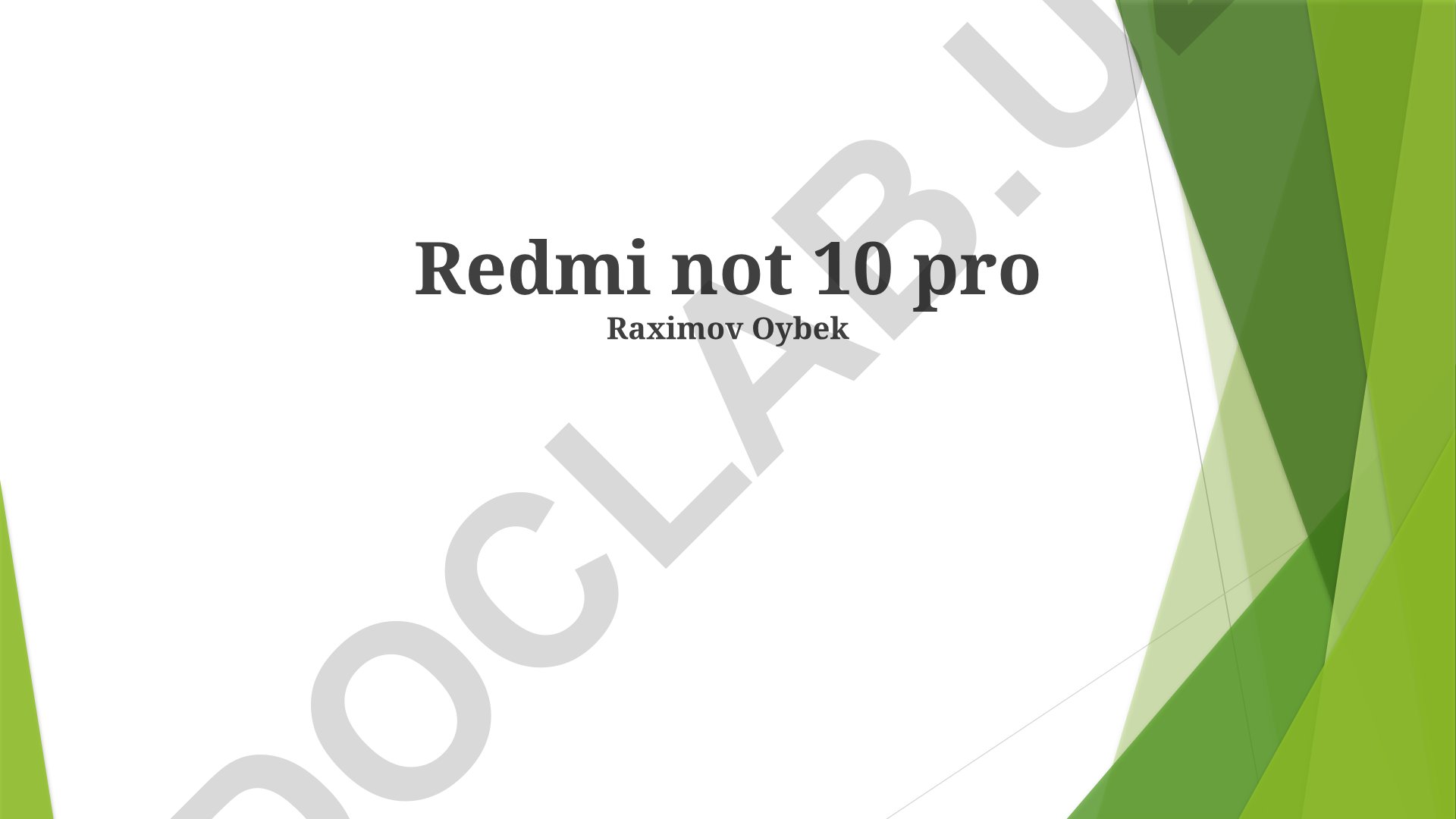 Redmi Note 10 Pro narxi, xususiyatlari va tavsiyalar