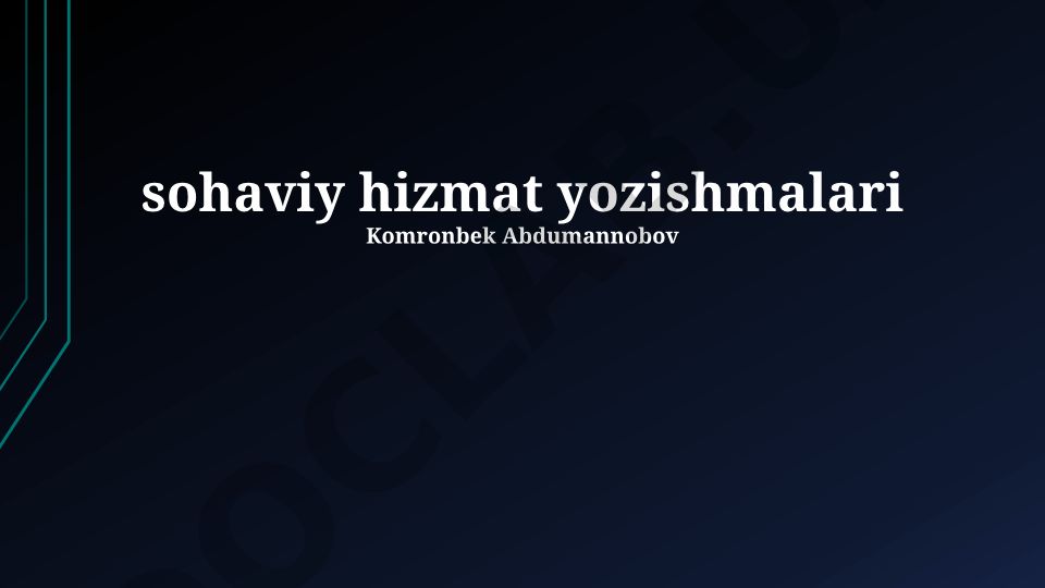 Maxfiy xizmat yozishmalari: tushunchalar, qoidalar va amaliy misollar