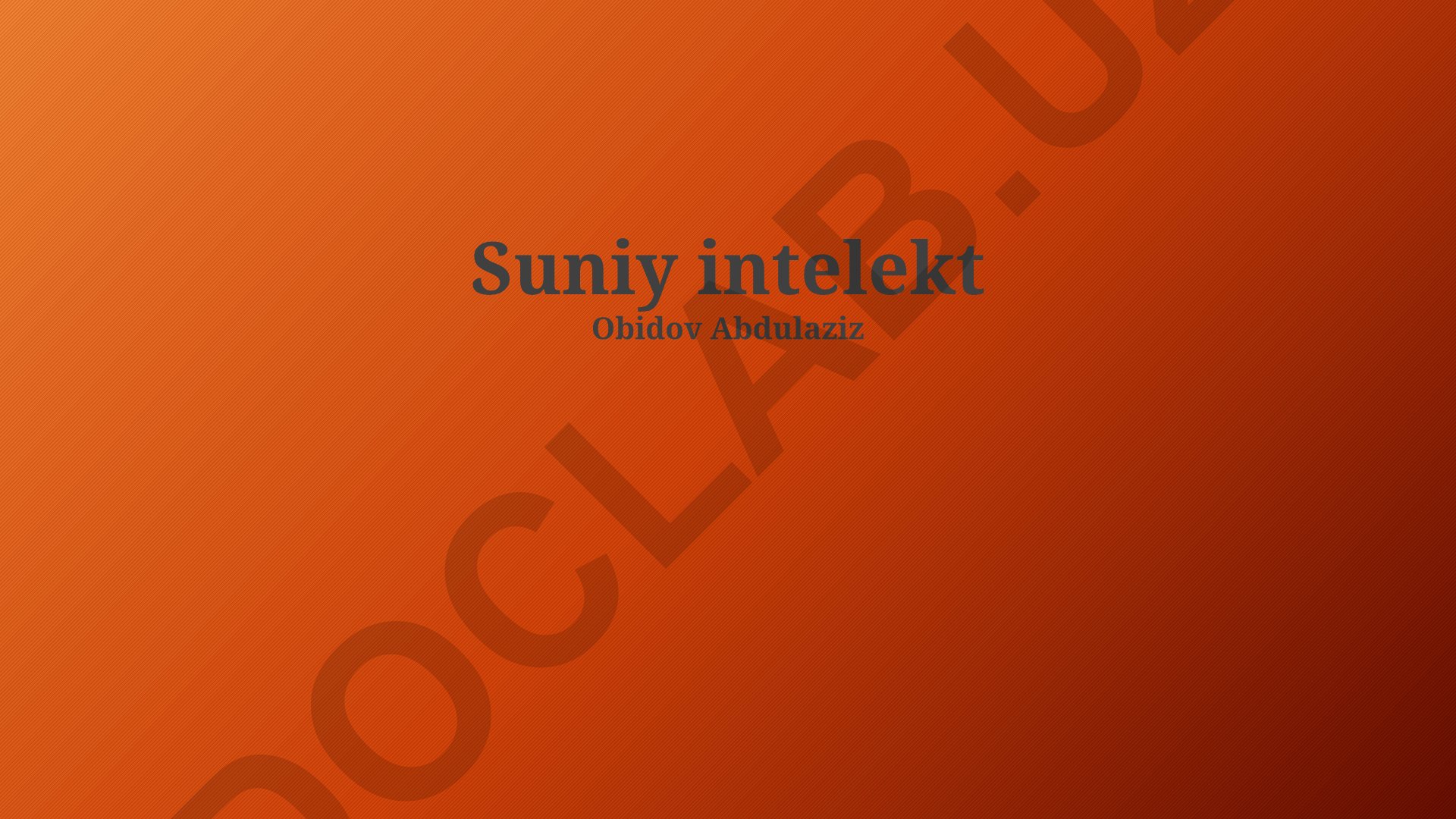 Suniy intelektning mohiyati, ilovalari va kelajagi